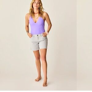 Women's White 6” Oahu Corduroy Shorts